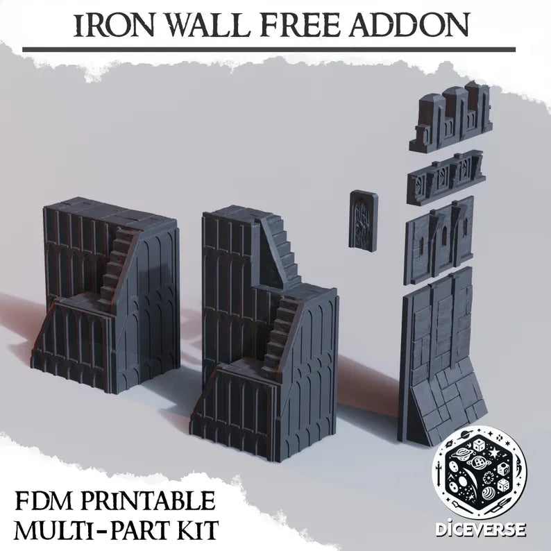 Trench Terrain: Iron Wall Modular Fortification Kit - Trench Warband Miniatures | Compatible with Tabletop Wargames
