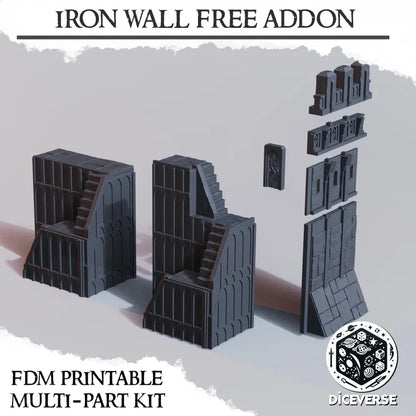 Trench Terrain: Iron Wall Modular Fortification Kit - Trench Warband Miniatures | Compatible with Tabletop Wargames