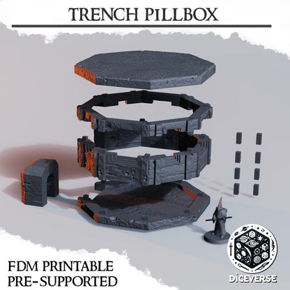 Trench Terrain: Pillbox - Trench Warband Miniatures | Compatible with Tabletop Wargames