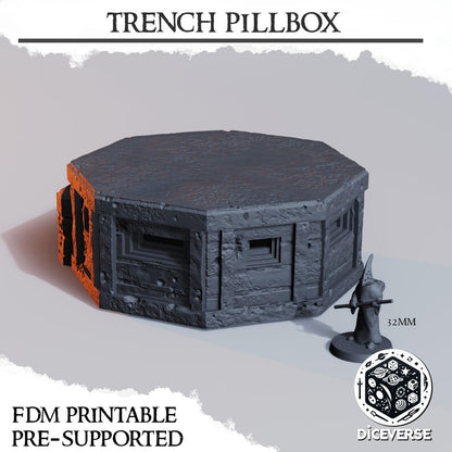 Trench Terrain: Pillbox - Trench Warband Miniatures | Compatible with Tabletop Wargames