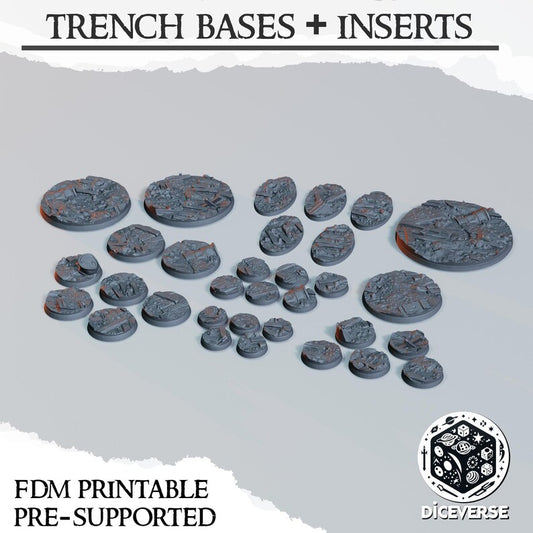 Trench Base Set + Inserts - Trench Warband Miniatures | Compatible with Tabletop Wargames