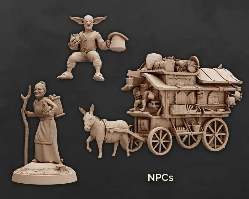 Dungeons and Dragons Adventure Box Set: 3D Resin Printed DnD (D&D) Pathfinder Miniatures
