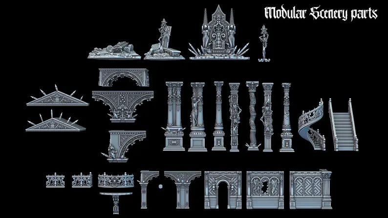 Vampire Modular Scenery Set - a Dance with the Vampires | Compatible with Tabletop Wargames