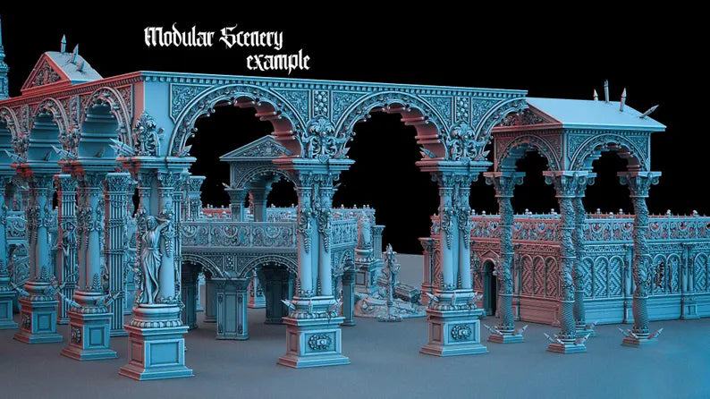 Vampire Modular Scenery Set - a Dance with the Vampires | Compatible with Tabletop Wargames