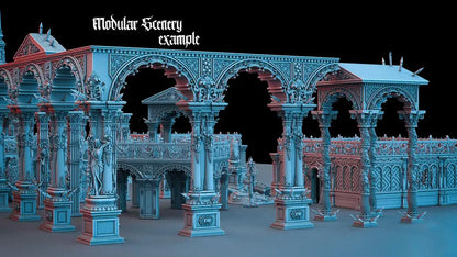 Vampire Modular Scenery Set - a Dance with the Vampires | Compatible with Tabletop Wargames