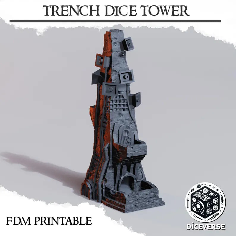 Trench Terrain: Trench Dice Tower - Trench Warband Miniatures | Compatible with Tabletop Wargames