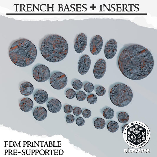 Trench Base Set + Inserts - Trench Warband Miniatures | Compatible with Tabletop Wargames