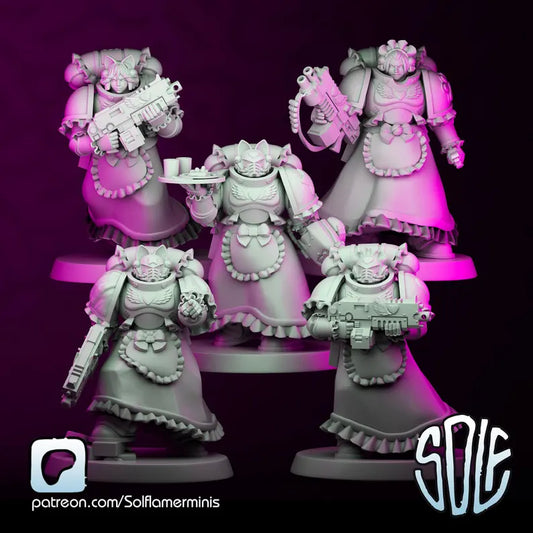 Warrior Maids Modular Kit - Maid Marines Miniatures | Compatible with Tabletop Wargames