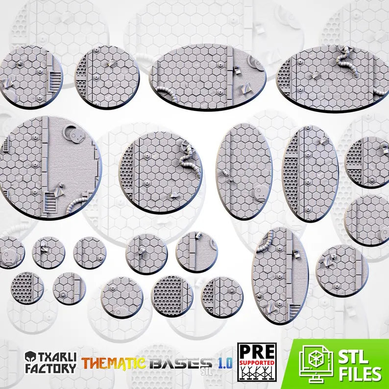 City Sci-Fi Thematic Bases 10 Pack For Miniatures