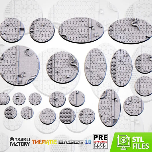 City Sci-Fi Thematic Bases 10 Pack For Miniatures