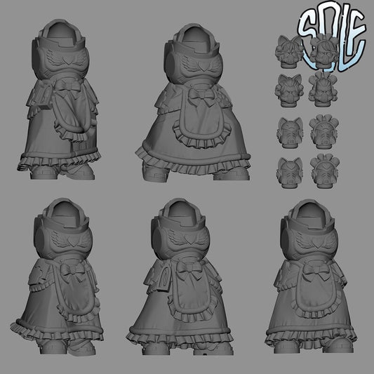 Heavy Interceptors Squad - Maid Marines Miniatures | Compatible with Tabletop Wargames