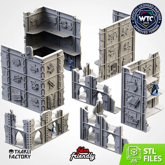 Post-Apocalyptic Ruins WTC Set - Official WTC Approved Terrain | For D&D Campaigns & Tabletop Games