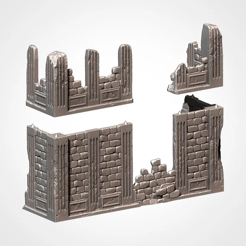 City Ruins – Complete Terrain Set for Skirmish Wargames | For D&D Campaigns & Tabletop Games