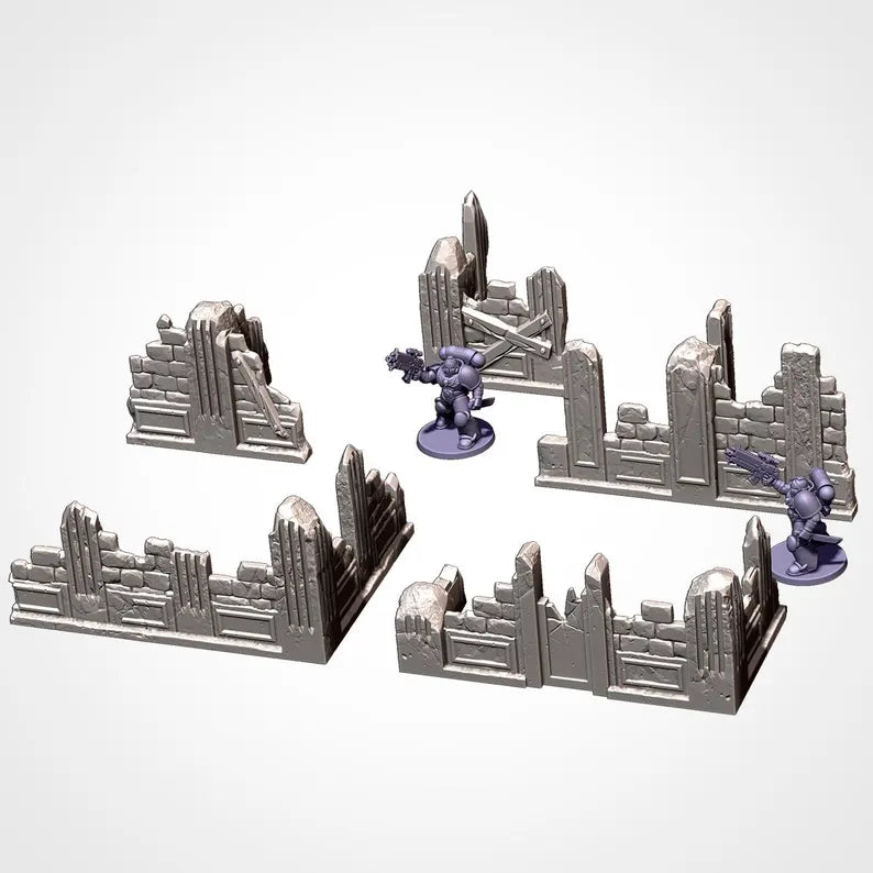 City Ruins – Complete Terrain Set for Skirmish Wargames | For D&D Campaigns & Tabletop Games