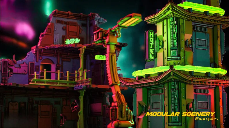 Cyberpunk Terrain Set | Punks of the Cyber Underhive