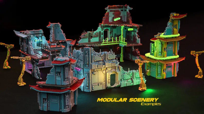 Cyberpunk Terrain Set | Punks of the Cyber Underhive