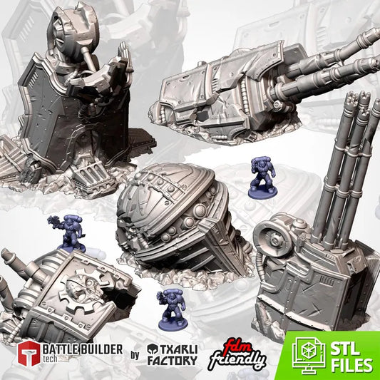 Destroyed Mega Titan Terrain Set - Official WTC Approved Terrain | For D&D Campaigns & Tabletop Games