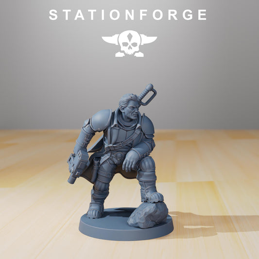 Grim Guard Colonel Mikhail – Elite Commander | Compatible with W40K/WG/SF