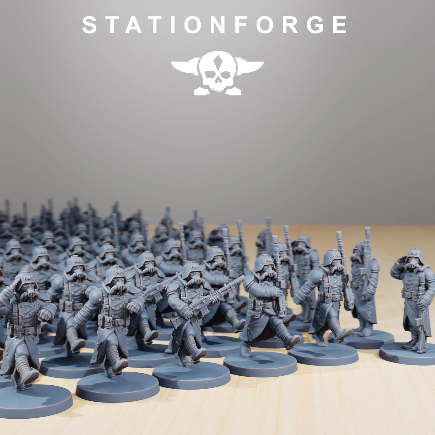 Grim Guard Marching Soldiers – Precision in Formation | Compatible with W40K/WG/SF
