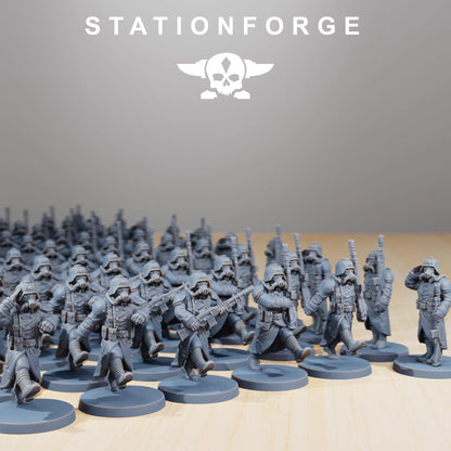 Grim Guard Marching Soldiers – Precision in Formation | Compatible with W40K/WG/SF