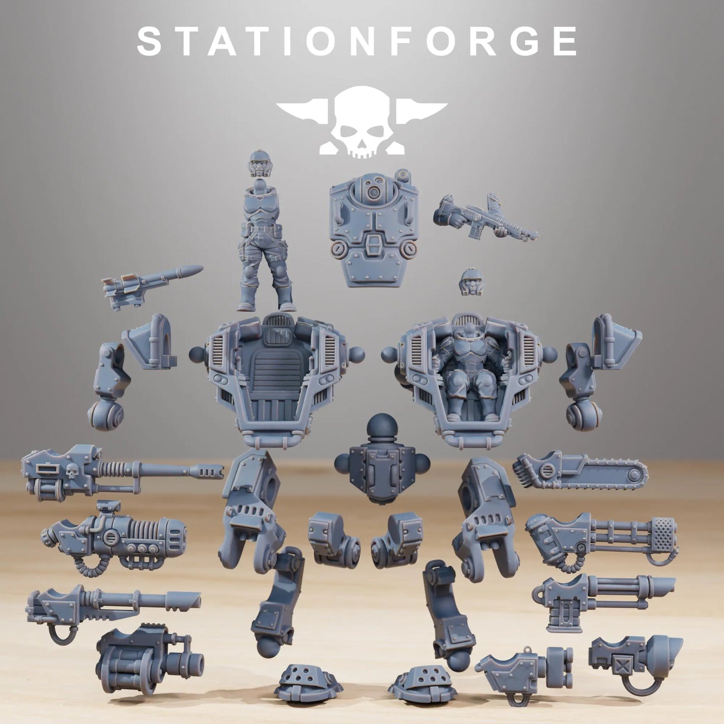 Grim Guard Warmech – Unstoppable Heavy Firepower | Compatible with W40K/WG/SF