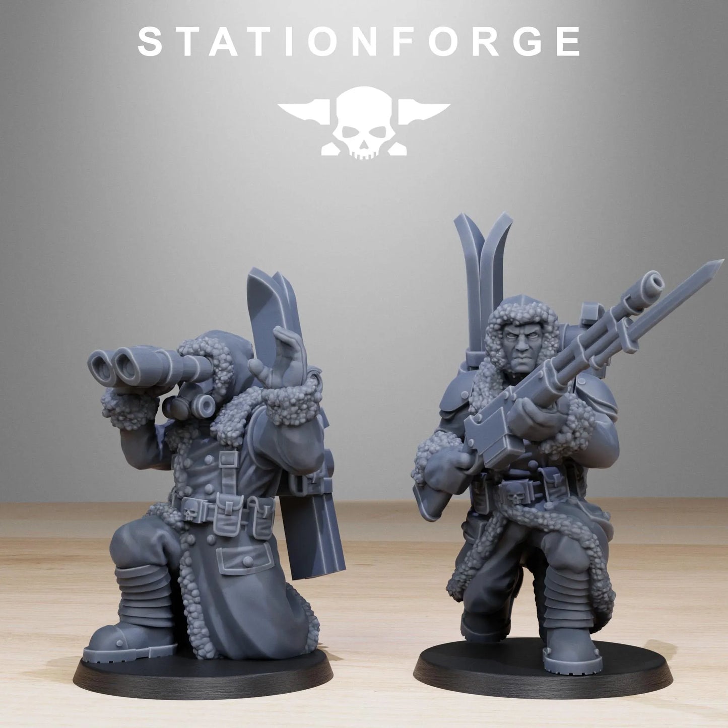 Grim Guard Frostwatch Skiers – Winter Warfare Specialists | Compatible with W40K/WG/SF