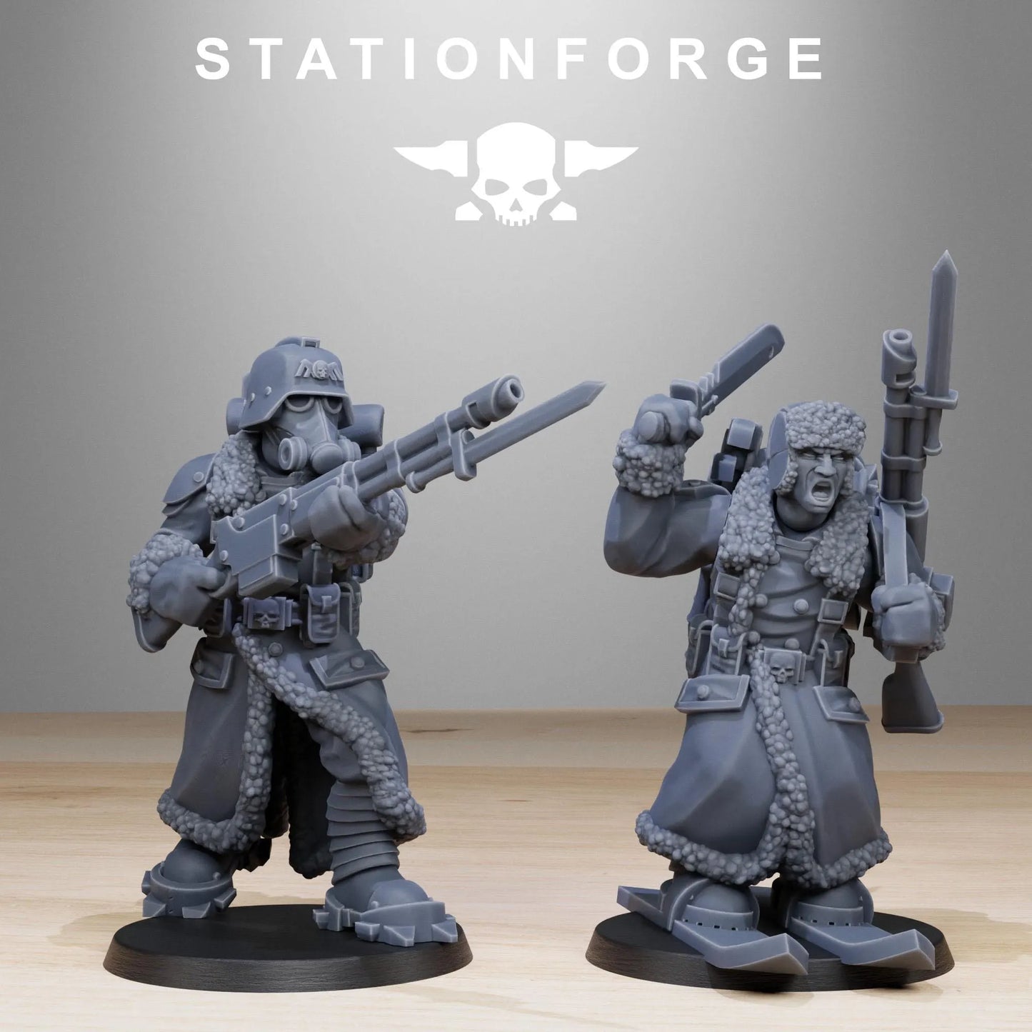 Grim Guard Frostwatch Skiers – Winter Warfare Specialists | Compatible with W40K/WG/SF