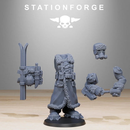 Grim Guard Frostwatch Skiers – Winter Warfare Specialists | Compatible with W40K/WG/SF