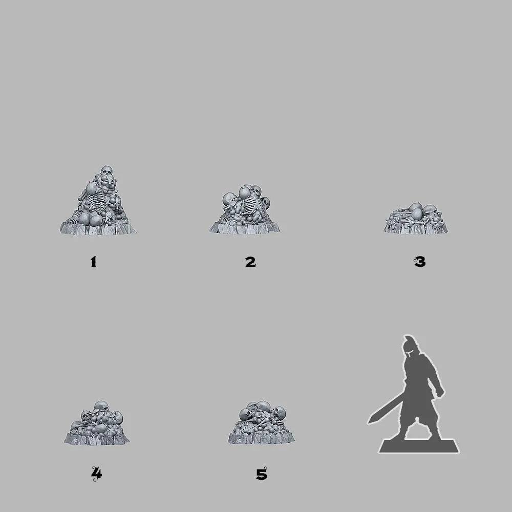The Remains of Forgotten Battles: Lost Bones – Terrain Scatter | 3D Resin Printed DnD (D&D) Pathfinder Miniatures