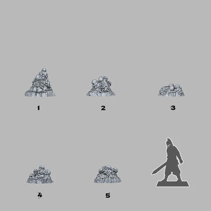The Remains of Forgotten Battles: Lost Bones – Terrain Scatter | 3D Resin Printed DnD (D&D) Pathfinder Miniatures