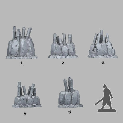 Poisonous Enchanted Bamboo – Mystical Terrain Scatter | 3D Resin Printed DnD (D&D) Pathfinder Miniatures