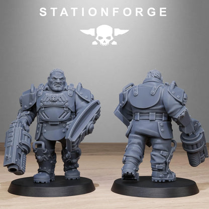 Grim Guard Armored Mutants – Brute Force Reinforcements | Compatible with W40K/WG/SF
