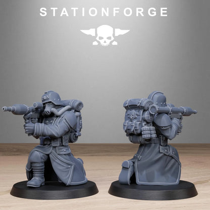 Grim Guard Rocketers – Explosive Heavy Weapons Specialists | Compatible with W40K/WG/SF