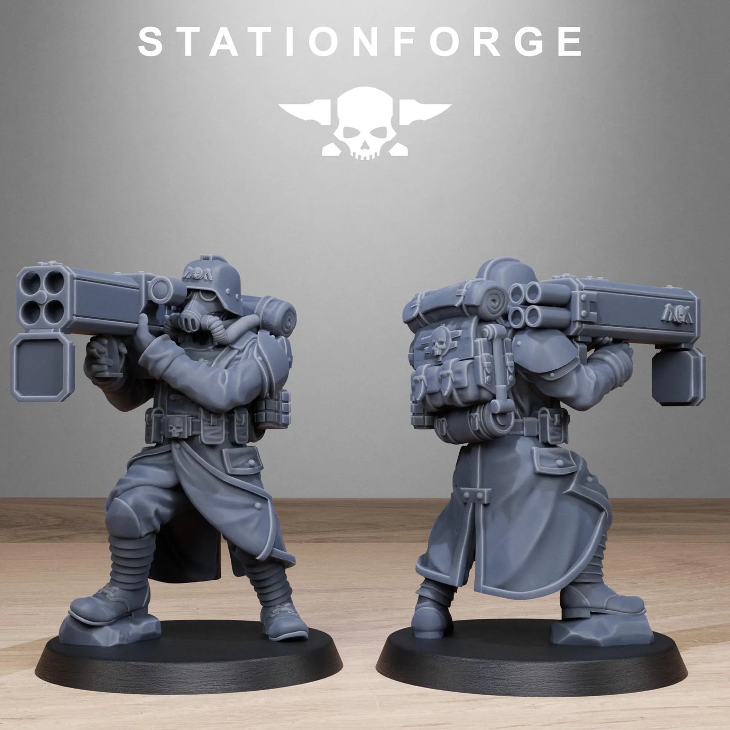 Grim Guard Rocketers – Explosive Heavy Weapons Specialists | Compatible with W40K/WG/SF