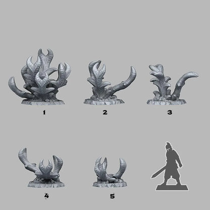 Dangerous Claw Plants - Terrain Scatter | 3D Resin Printed DnD (D&D) Pathfinder Miniatures