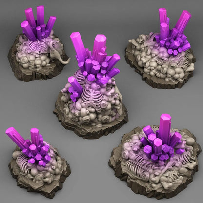 Necrotic Crystals - Terrain Scatter | 3D Resin Printed DnD (D&D) Pathfinder Miniatures