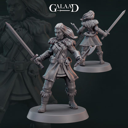 Norse Fighter Bundle: 3D Resin Printed DnD (D&D) Pathfinder Miniatures