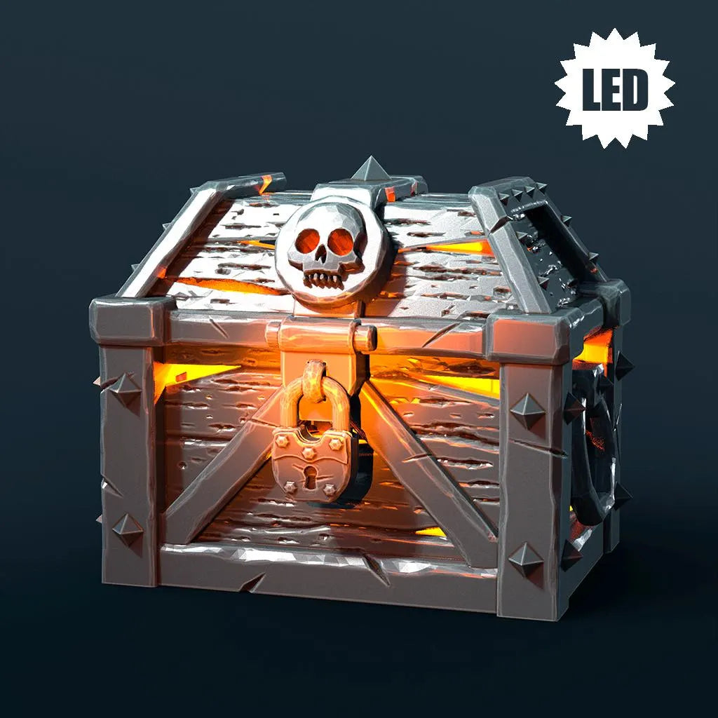 Treasure Chest Set – LED Terrain Scatter | 3D Resin Printed DnD (D&D) Pathfinder Miniatures