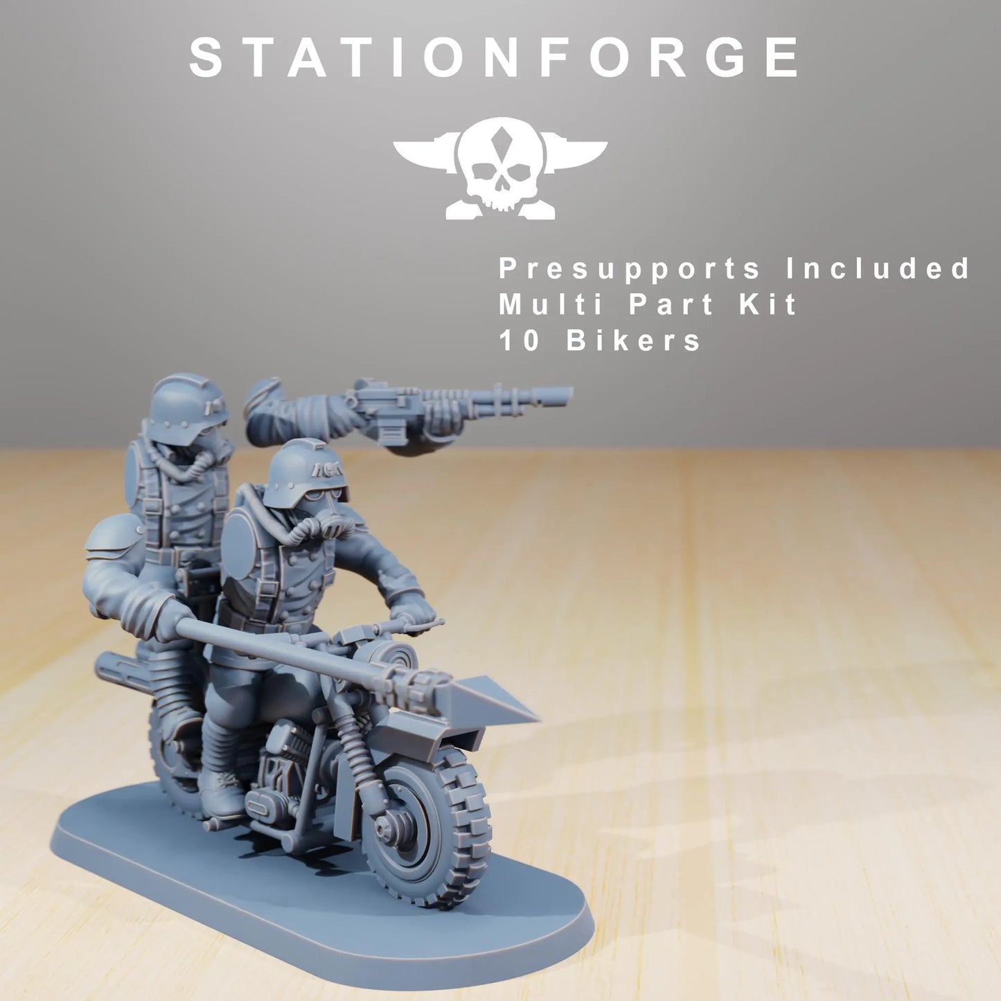 Grim Guard Death Bikers – Set of 10 | Compatible with W40K/WG/SF