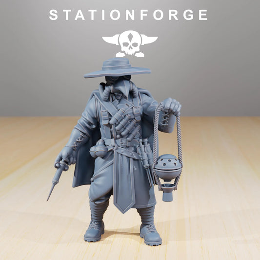 Grim Guard Plague Doctor – Harbinger of the Battlefield | Compatible with W40K/WG/SF