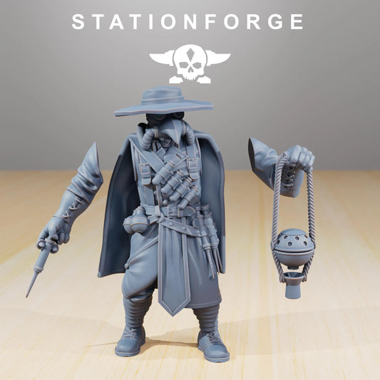 Grim Guard Plague Doctor – Harbinger of the Battlefield | Compatible with W40K/WG/SF