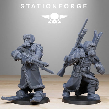 Grim Guard Frostwatch Skiers – Winter Warfare Specialists | Compatible with W40K/WG/SF