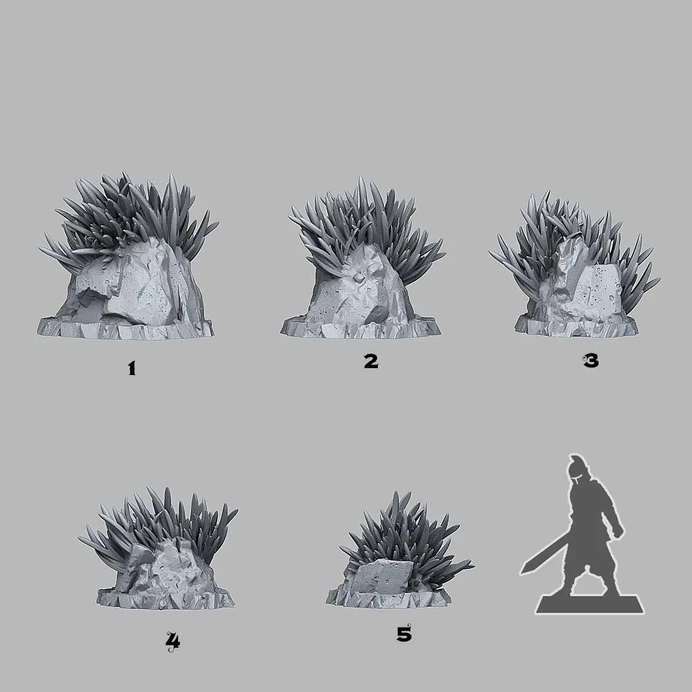 Mountain Grass – Natural Terrain Scatter | 3D Resin Printed DnD (D&D) Pathfinder Miniatures