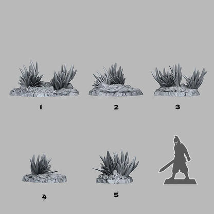 Wild Grass – Natural Terrain Scatter | 3D Resin Printed DnD (D&D) Pathfinder Miniatures
