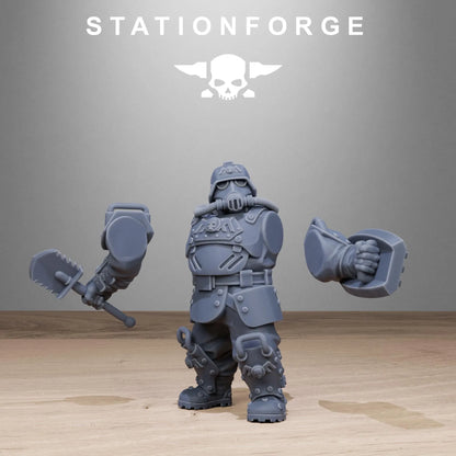 Grim Guard Armored Mutants – Brute Force Reinforcements | Compatible with W40K/WG/SF