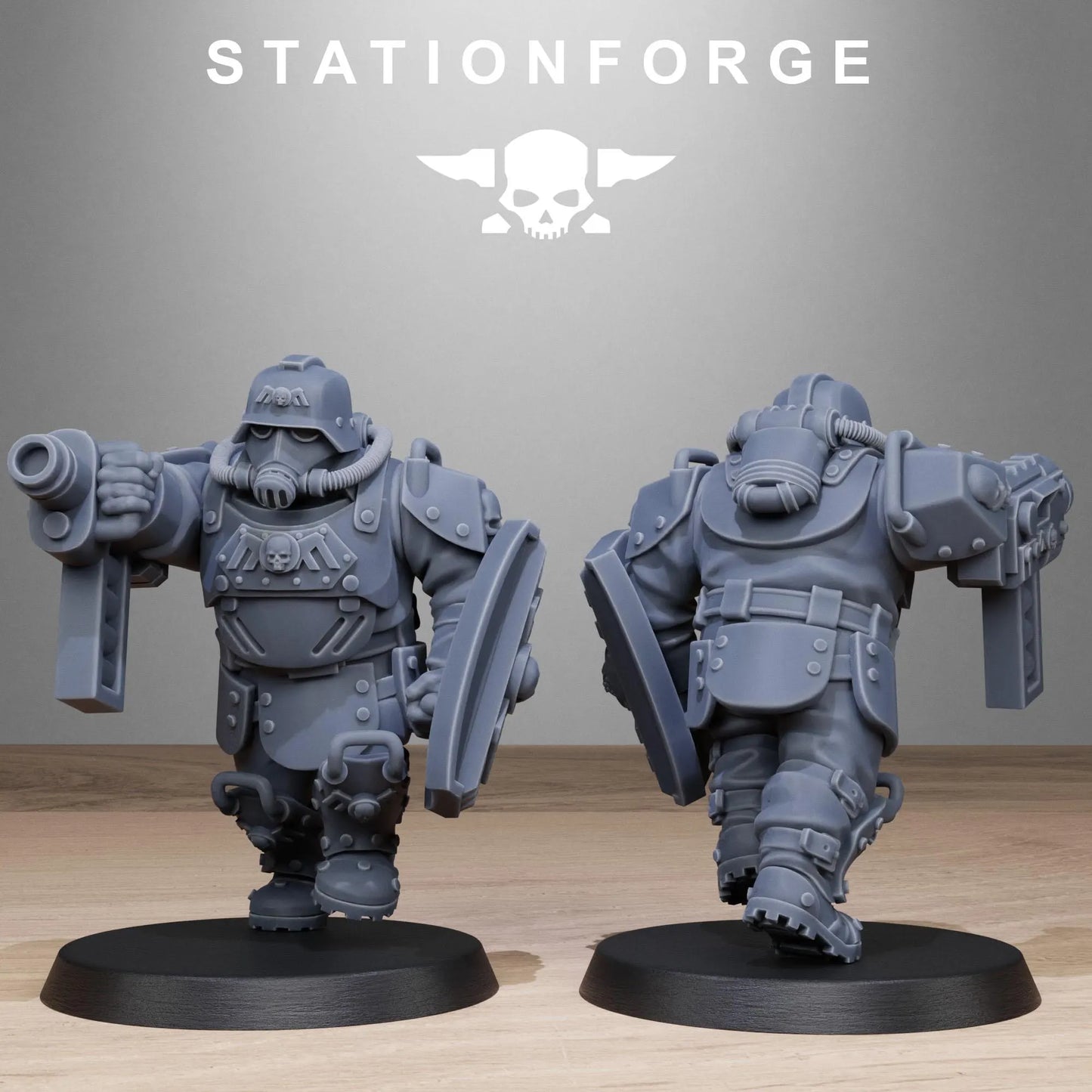 Grim Guard Armored Mutants – Brute Force Reinforcements | Compatible with W40K/WG/SF