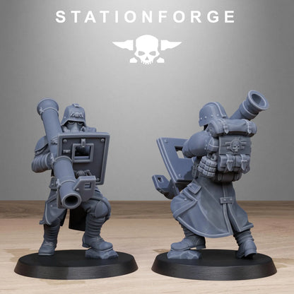 Grim Guard Rocketers – Explosive Heavy Weapons Specialists | Compatible with W40K/WG/SF