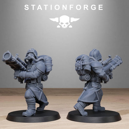 Grim Guard Rocketers – Explosive Heavy Weapons Specialists | Compatible with W40K/WG/SF