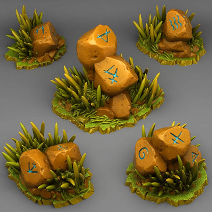 Runic Stones - Terrain Scatter | 3D Resin Printed DnD (D&D) Pathfinder Miniatures