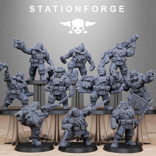 Grim Guard Jungle Fighters – Mutants | Compatible with W40K/WG/SF